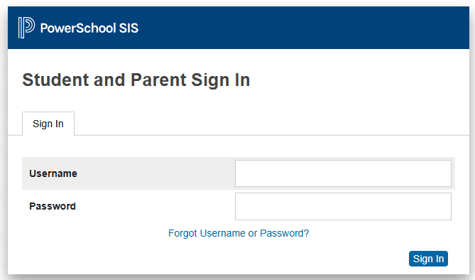Previous PowerSchool login page 2025